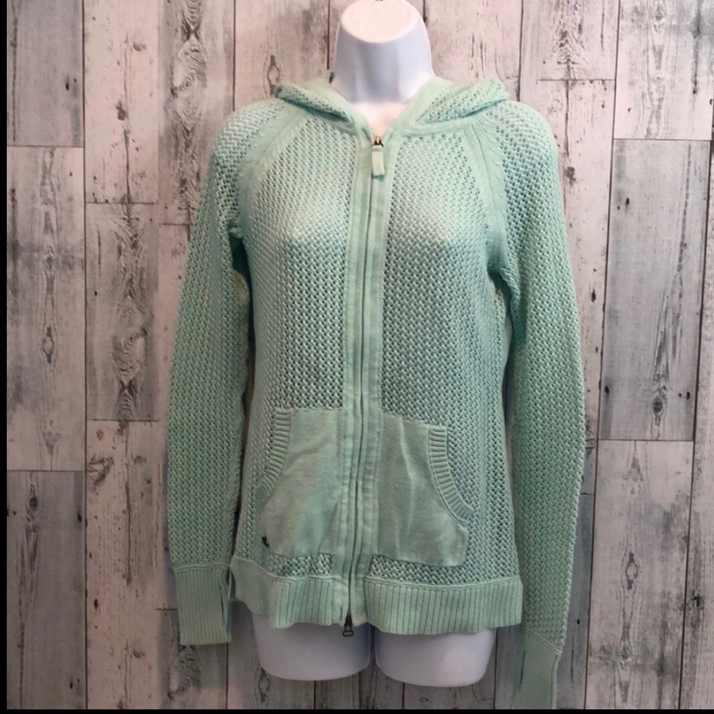 Athleta Sunscape Knit Zip Hoodie Medium